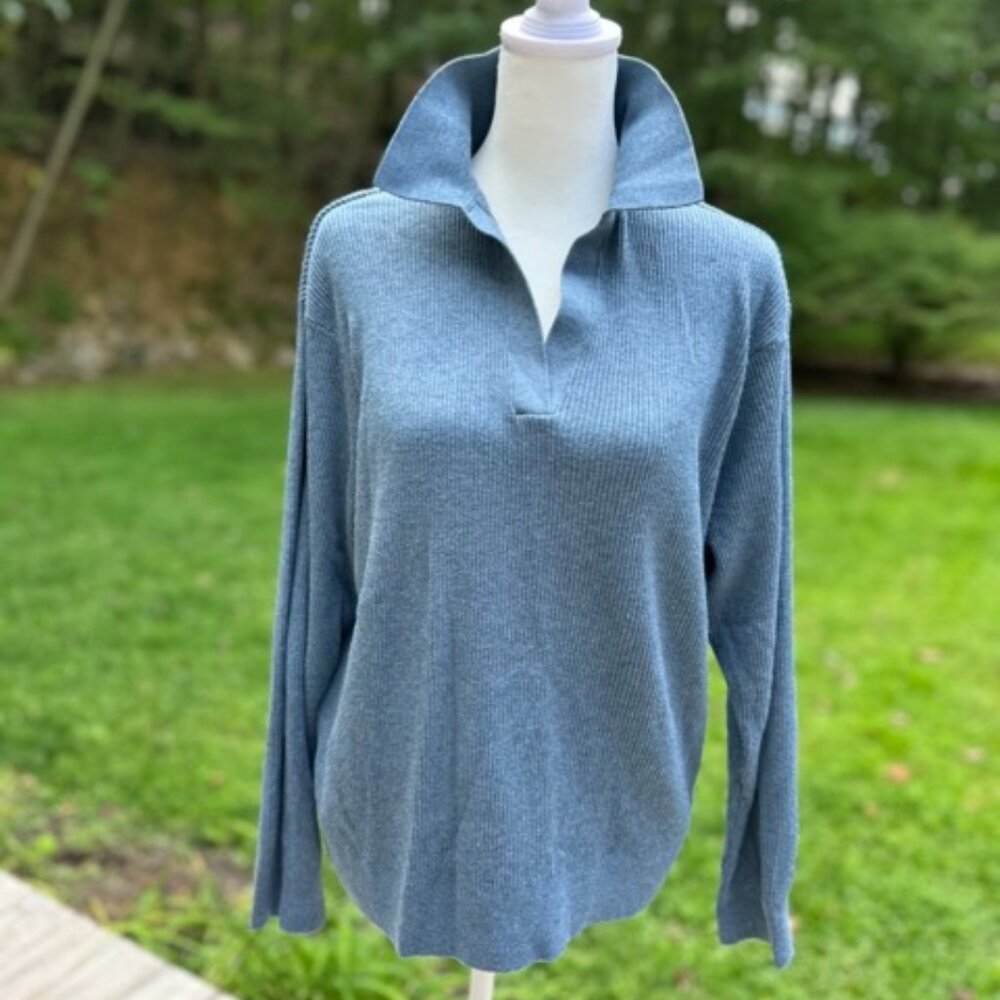 Uniqlo Women's Ribbed Polo Sweater - XL